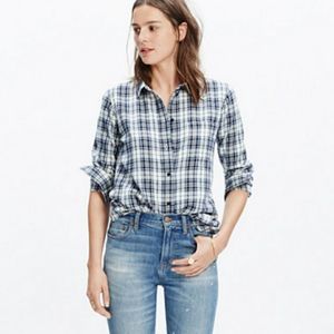 Madewell Slim Boyshirt in Lawton Plaid Size XS